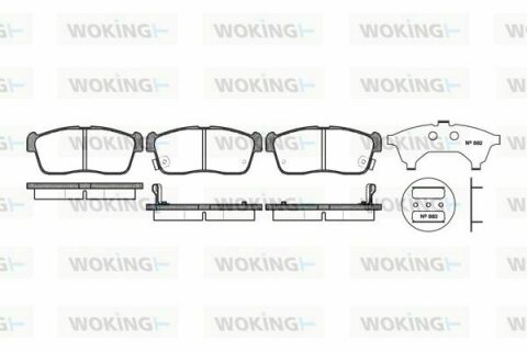 Тормозные колодки пер. Chevrolet Cruze / Subaru Justy / Suzuki Ignis / Nissan Pixo 1.0-2.5 00-