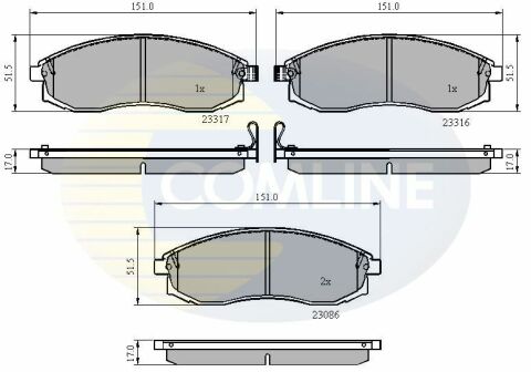 CBP3776 Comline - Гальмівні колодки до дисків