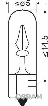 2722-BLI2 OSRAM ЛАМПА 12V 2W W2x4.6d BLI STANDARD