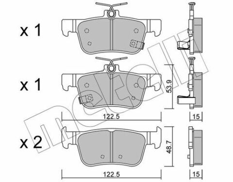 Колодки гальмівні (задні) Honda Civic X 1.0-2.0 16-