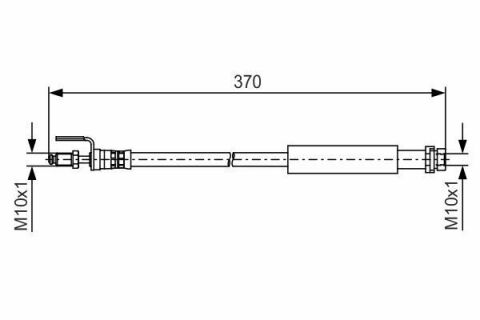 Шланг тормозной (передний) Ford Transit 06-14 (L=360mm)