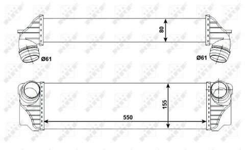 Радиатор интеркулера BMW 5 (F10)/7 (F01/F02/F03/F04) 2.0/3.0D 08-