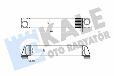 KALE BMW Интеркулер 5 E60 520d/530d 05-