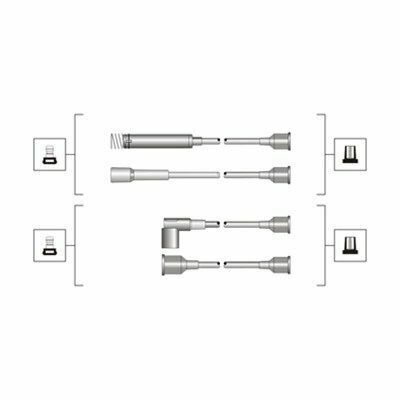 Проводи запалювання Opel Omega 1.8-2.0 i 86-94 (к-кт) (високовольтні) (MSQ0064)