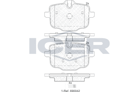 Колодки тормозные (задние) BMW 5 (F10/F11)/6 (F12/F13) 09-