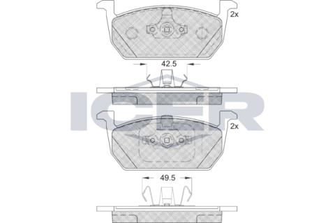 Колодки тормозные (передние) Skoda Fabia 21-/Kamiq 19-/Seat Leon 13-/Ibiza/VW Polo 17-/T-cross 18-