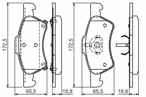 Колодки гальмівні (передні) Chrysler Voyager IV 00-08/Dodge Caravan 00-07 (Ate)