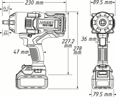 Гайковерт аккумуляторный 1/2&quot; 1400Nm 18V/5Ah (AKБ и зарядное устройство)