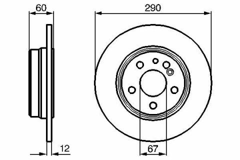 Диск тормозной (задний) MB S-class (W140) 2.8-3.4D 91-98 (290x12)