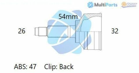 Комплект шарнірів, приводний вал