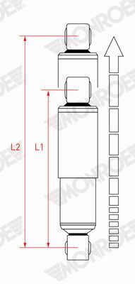 Амортизатор газ-масло FIAT Ducato 06-14; PEUGEOT Boxer 06-14; CITROEN Jumper 06-14