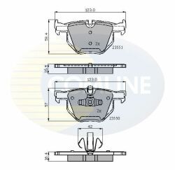 CBP01671 Comline - Гальмівні колодки до дисків