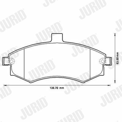 JURID HYUNDAI Колодки тормозные передние Elantra 00-, Matrix 01-