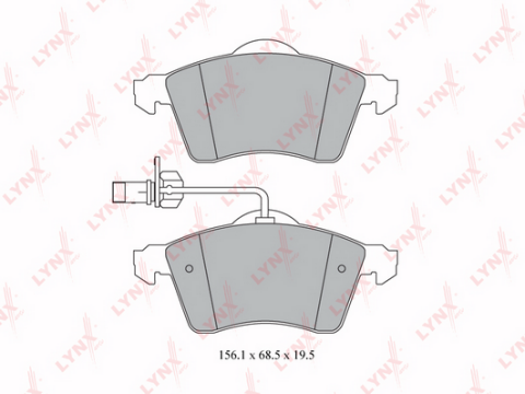 Комплект гальмівних накладок, дискове гальмо