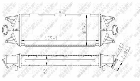 Радиатор интеркулера Iveco Daily III/IV 2.3D-3.0D 99-