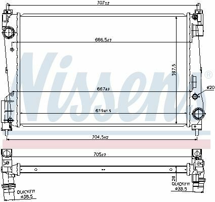 Радиатор OP CORSA D(06-)1.3 CDTi(+)[OE 1300 415]