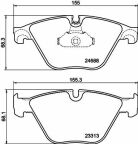 Гальмівні колодки перед. BMW 5 (F10) 10- (ATE) (155,1x68,5x18,9)