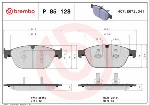 Комплект гальмівних колодок з 4 шт. дискові