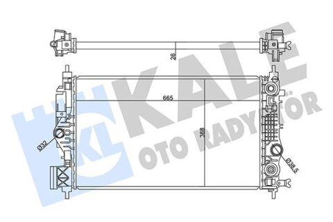 Радіатор охолодження двиг. astra j 1.6 09-, insignia a 1.6 13-