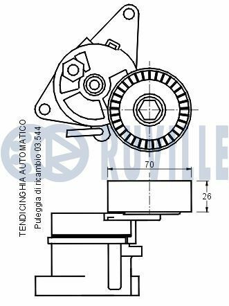 RUVILLE BMW Натяжной ролик E38/E39/E46/Z3 (M43/M52) 98- 70/78x26