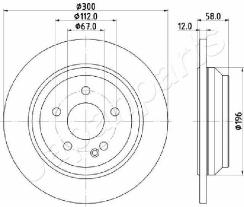 JAPANPARTS DB Тормозной диск задн.Vito 14-