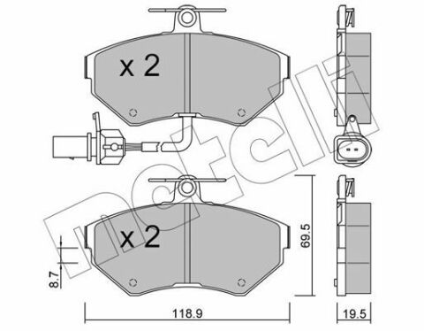 Колодки гальмівні (передні) Audi A4/VW Passat 94-05