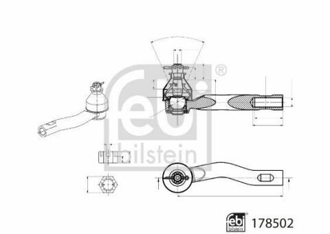 Наконечник тяги руля (R) Toyota C-HR/Corolla Cross 16-