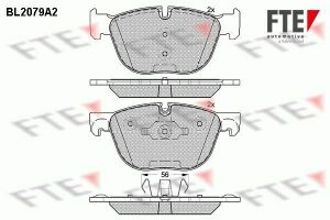 Колодки гальмівні (передні) BMW X4 (F26) 14-18/X5 (E70/F15/F85) 06-18/X6 (E71/E72/F16/F86) 08-19