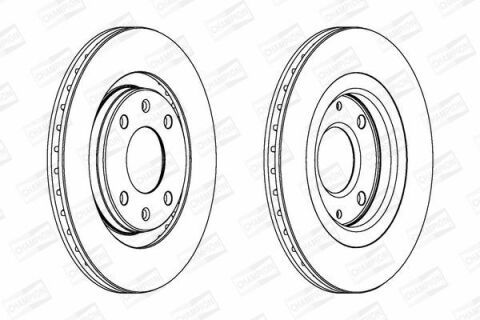 CHAMPION CITROEN Диск тормозн.передн.Berlingo 96-,BX,Xantia,Xsara,ZX,Peugeot 206,405,Partner