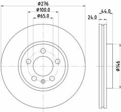Диск тормозной передний VW Polo, T-Cross, SKODA Scala, Kamiq, SKODA Scala, Kamiq