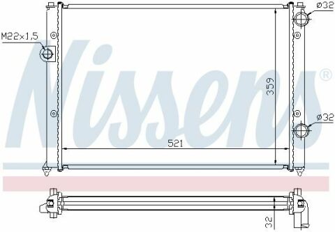 Радиатор VW PASSAT(93-)1.6 i(+)[OE 3A0.121.253]