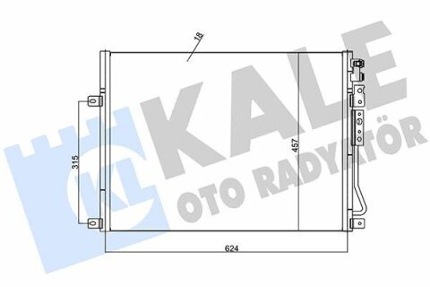 KALE JEEP Радиатор кондиционера Commander,Grand Cherokee II,III 04-