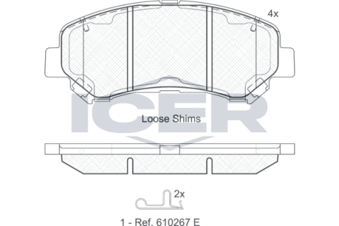 Колодки тормозные (передние) Nissan Rogue/Qashqai/X-Trail/Teana 07-13/Juke/Suzuki Kizashi 10-