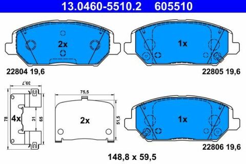 Колодки тормозные (передние) Hyundai i30 16-/Kia Ceed/Pro Ceed 18-