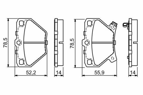 Колодки гальмівні (задні) Toyota Corolla 01-08/Camry 82-86/Yaris/Celica 99-05 (Akebono)