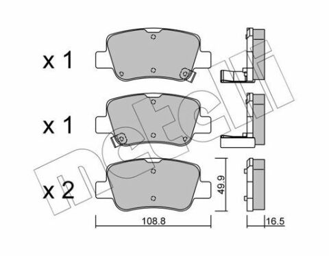 Колодки гальмівні (задні) Toyota Avensis 08-18 Колодки гальмівні (задні) Toyota Avensis 08-18