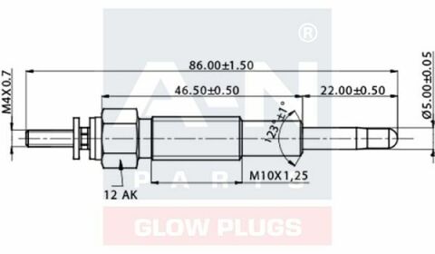 Свеча накаливания (двойная спираль) 12V Ford Ranger, Kia Pregio, Besta, Mazda, Suzuki 2.0/2.5D/TD 93– Свеча накаливания (двойная спираль) 12V Ford Ranger, Kia Pregio, Besta, Mazda, Suzuki 2.0/2.5D/TD 93–