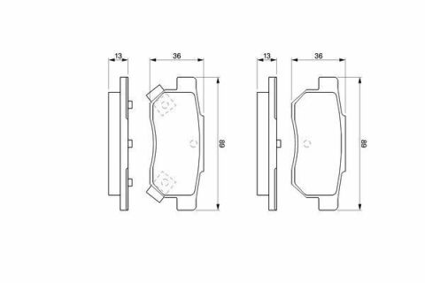 Колодки тормозные (задние) Honda Civic V/VI 91-01/CRX II/Prelude III 87-92/Rover 93-05