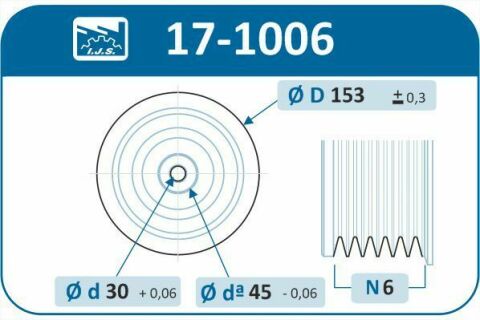 Шків колінвалу Citroen Berlingo/Jumpy/Peugeot Expert 1.8-1.9D 95-02 (6PK)