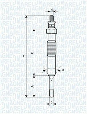 MAGNETI MARELLI Свічка розжарювання RENAULT CLIO II,MEGANE,KANGOO,TRAFIC 98- [062900017304]