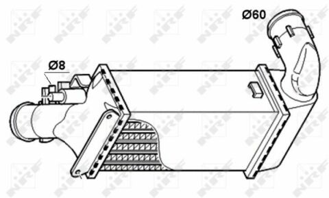 Радиатор интеркулера Citroen C5 2.0HDi 01-04/2.2HDi 01-/Peugeot 406/607 2.0/2.2HDi 99-06