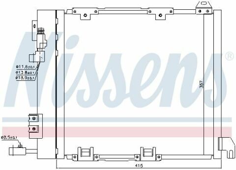 Конденсер VAUXHALL ASTRA G(98-)1.7 TD(+)[OE 1850 056]