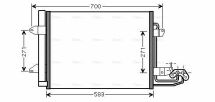 Радиатор кондиционера (конденсатор) Caddy III, Touran 03-VW
