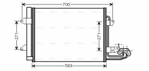 Радиатор кондиционера (конденсатор) Caddy III, Touran 03-VW