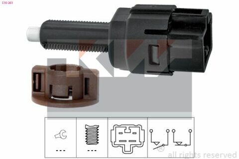 510 261 KW Датчик педали тормозов/сцепки (аналог EPS 1.810.261/Facet 7.1261 )