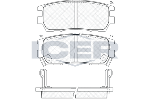 Колодки тормозные (задние) Mitsubishi Pajero 90-/L400 95-05