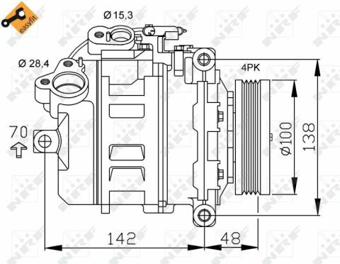 Компресор кондиціонера BMW 5 (E60/E61)/7 (E65/E66/E67) 2.0-3.0D 01-10