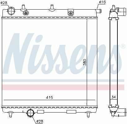 Радиатор CN C3(09-)1.0 VTi(+)[OE 1330.Q5]