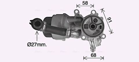 Олійний радіатор CITROEN/FIAT/FORD/VOLVO у зборі (Ava)