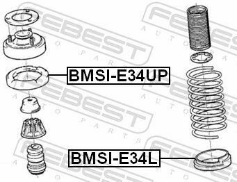 Проставка пружини зад. нижня BMW E39/E60 96-10